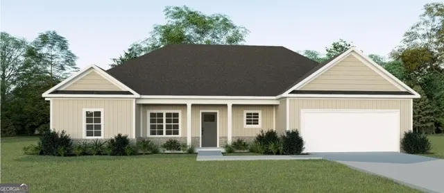 a view of a house with a yard