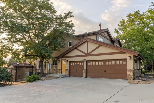 a view of front of house with garage