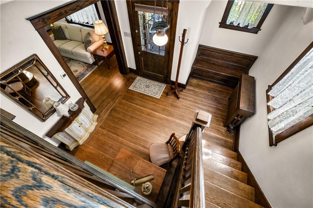 47 Ralston Place Mt. Lebanon, PA 15216 - Photo 24 of 44 Overlook view highlighting open staircase and original woodwork