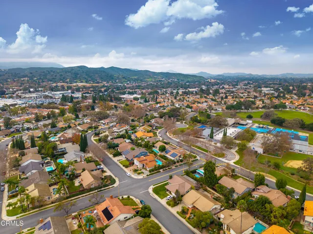 an aerial view of a city