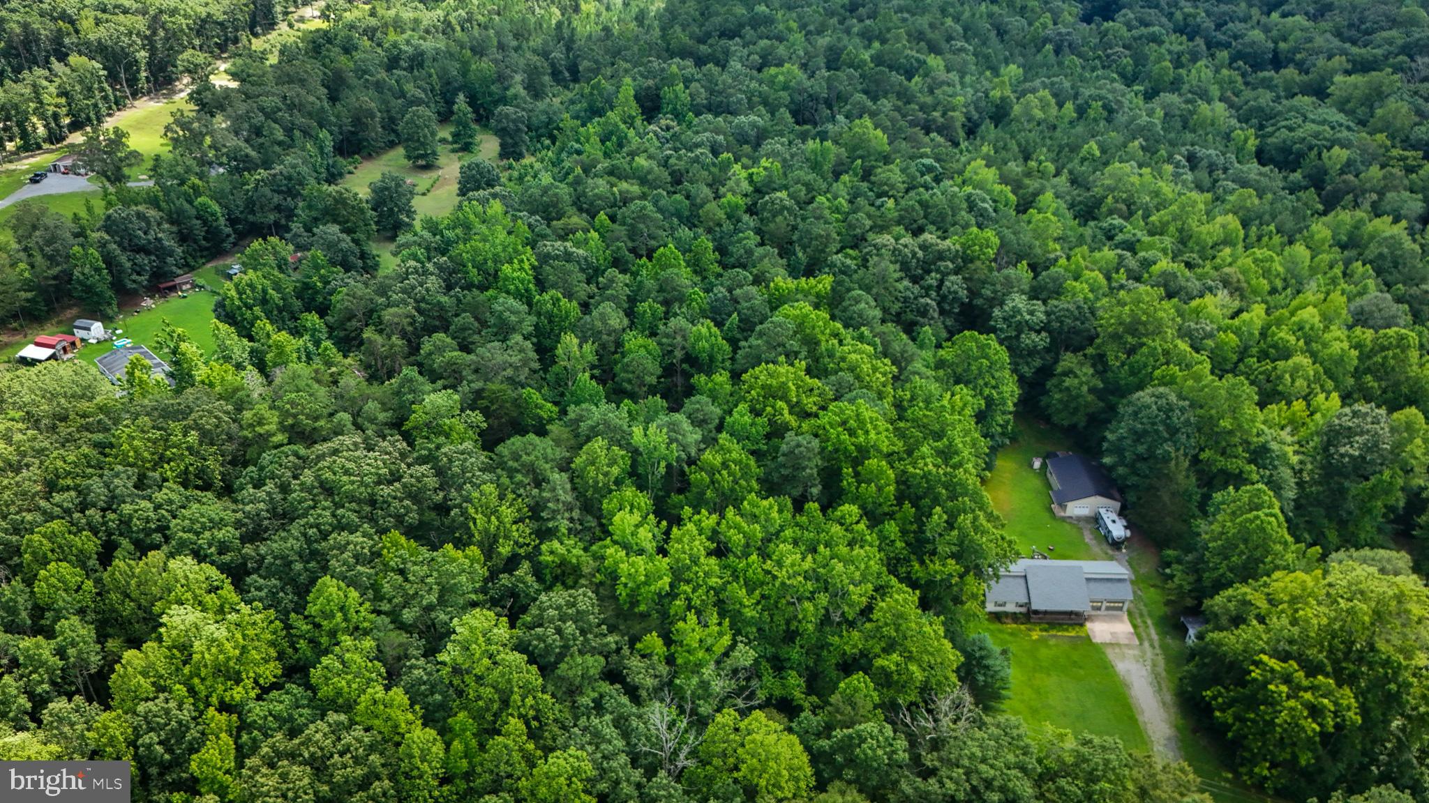 5 Bull Church Road Woodford, VA 22580 - Photo 8 of 11 an aerial view of residential house with outdoor space and trees all around