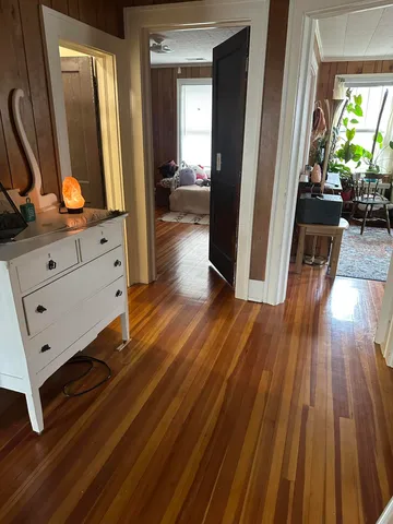 a kitchen with a cabinets and window