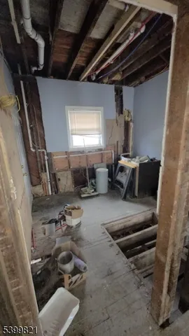 a storage room with furniture