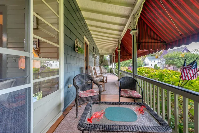 a terrace view with sitting space and plants