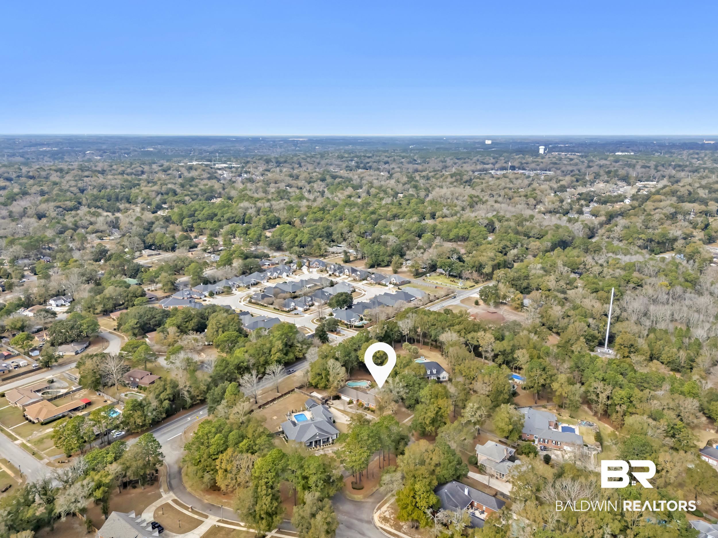 2858 Postoak Circle Mobile, AL 36693 - Photo 31 of 32 Aerial overview of property's location featuring nearby suburban area
