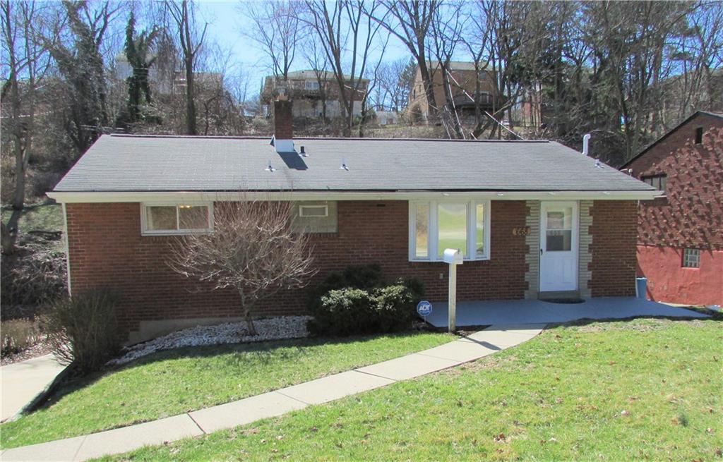 668 Kelso Road Mt. Lebanon, PA 15243 - Photo 1 of 25 Charming level-entry ranch. Attractive red brick on all four sides with pretty stone accents around the entry door. Spring is on it's way and soon all of the trees and landscaping will be in full bloom!