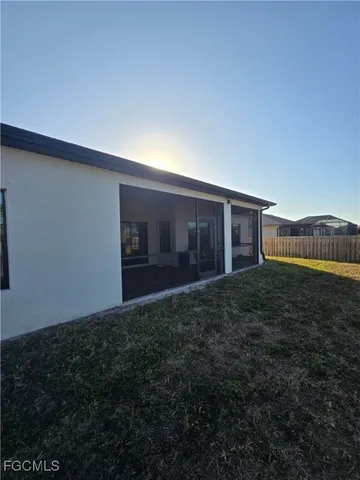 a house view with a garden space