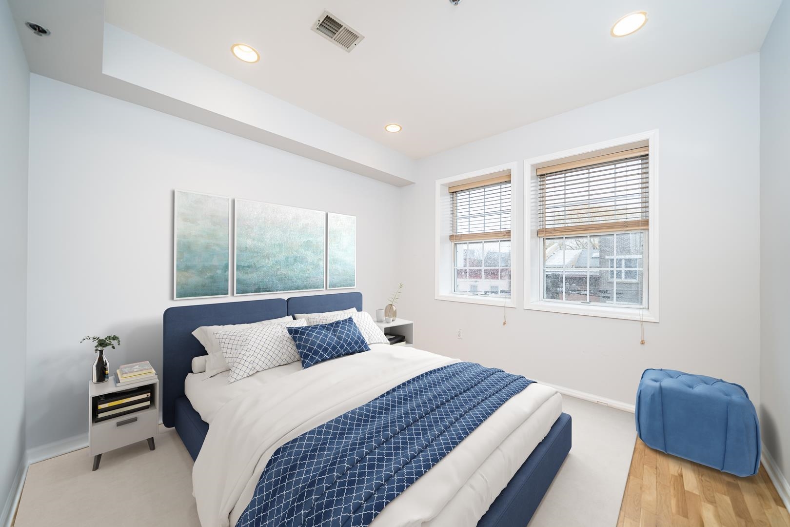 122 Monroe Street, Unit 3 Hoboken, NJ 07030 - Photo 12 of 24 a bedroom with a large bed and a window
