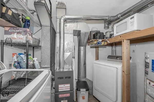 a view of storage and utility room