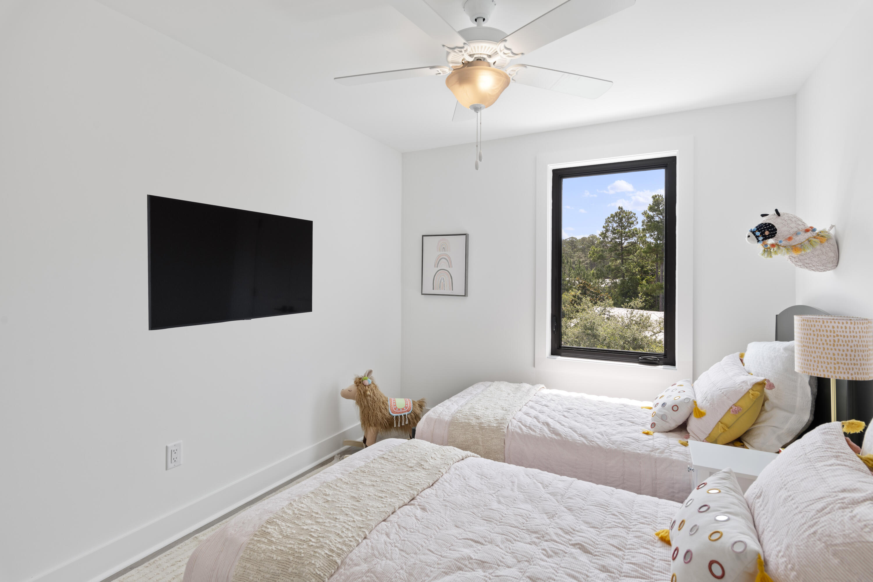 50 Blue Eden Loop, Unit LOT 39 Santa Rosa Beach, FL 32459 - Photo 24 of 29 a bedroom with a bed and a flat screen tv