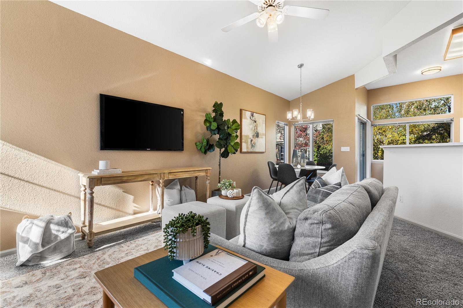 12799 East Wyoming Circle Aurora, CO 80012 - Photo 7 of 44 a living room with furniture and a flat screen tv