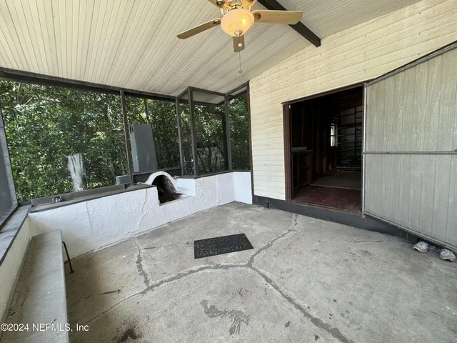 a view of balcony with couch