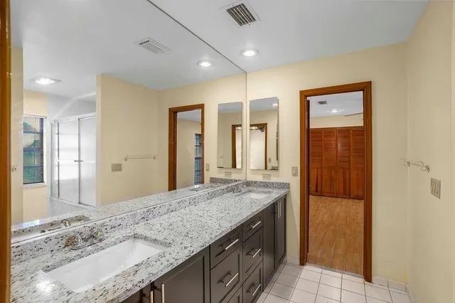 a view of small space with wooden floor