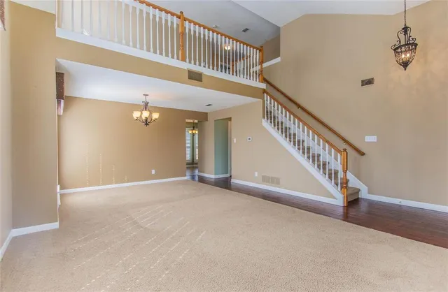 a view of an entryway with a hall