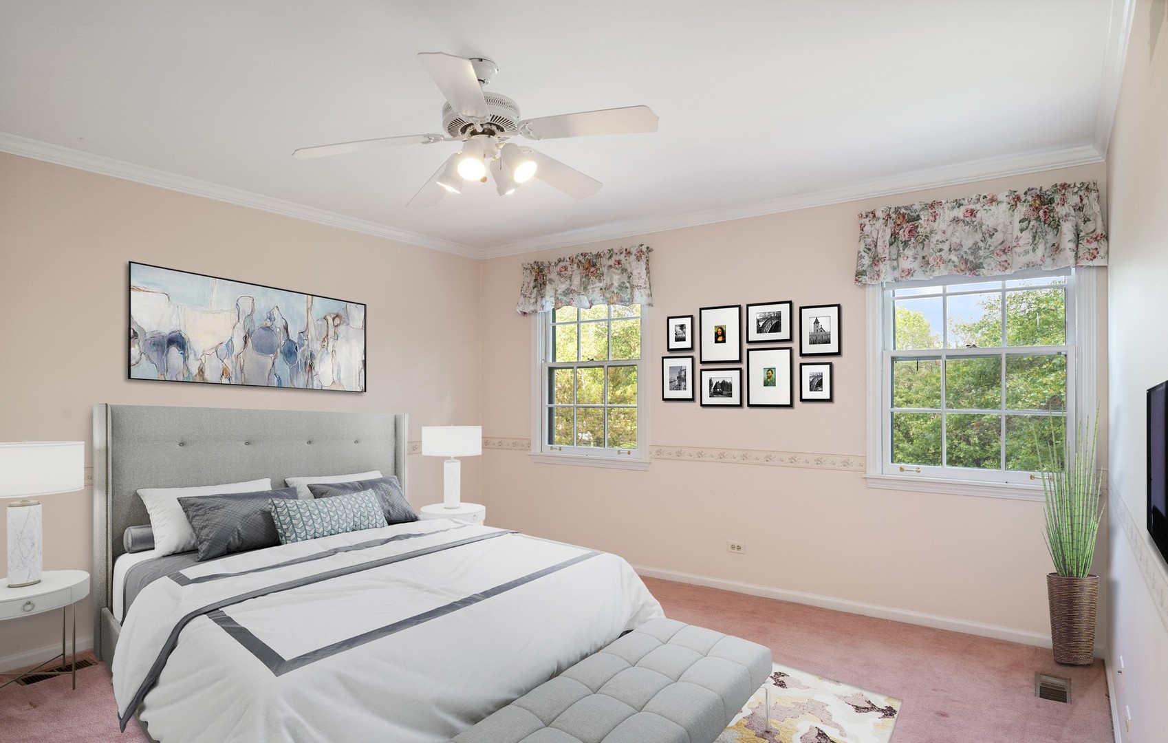 60 North Ridge Road Lake Forest, IL 60045 - Photo 26 of 36 a bedroom with a large bed and a window