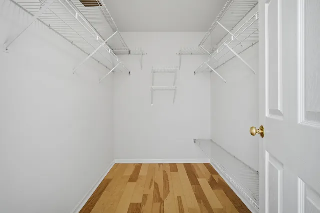 a view of small space with racks on the wall