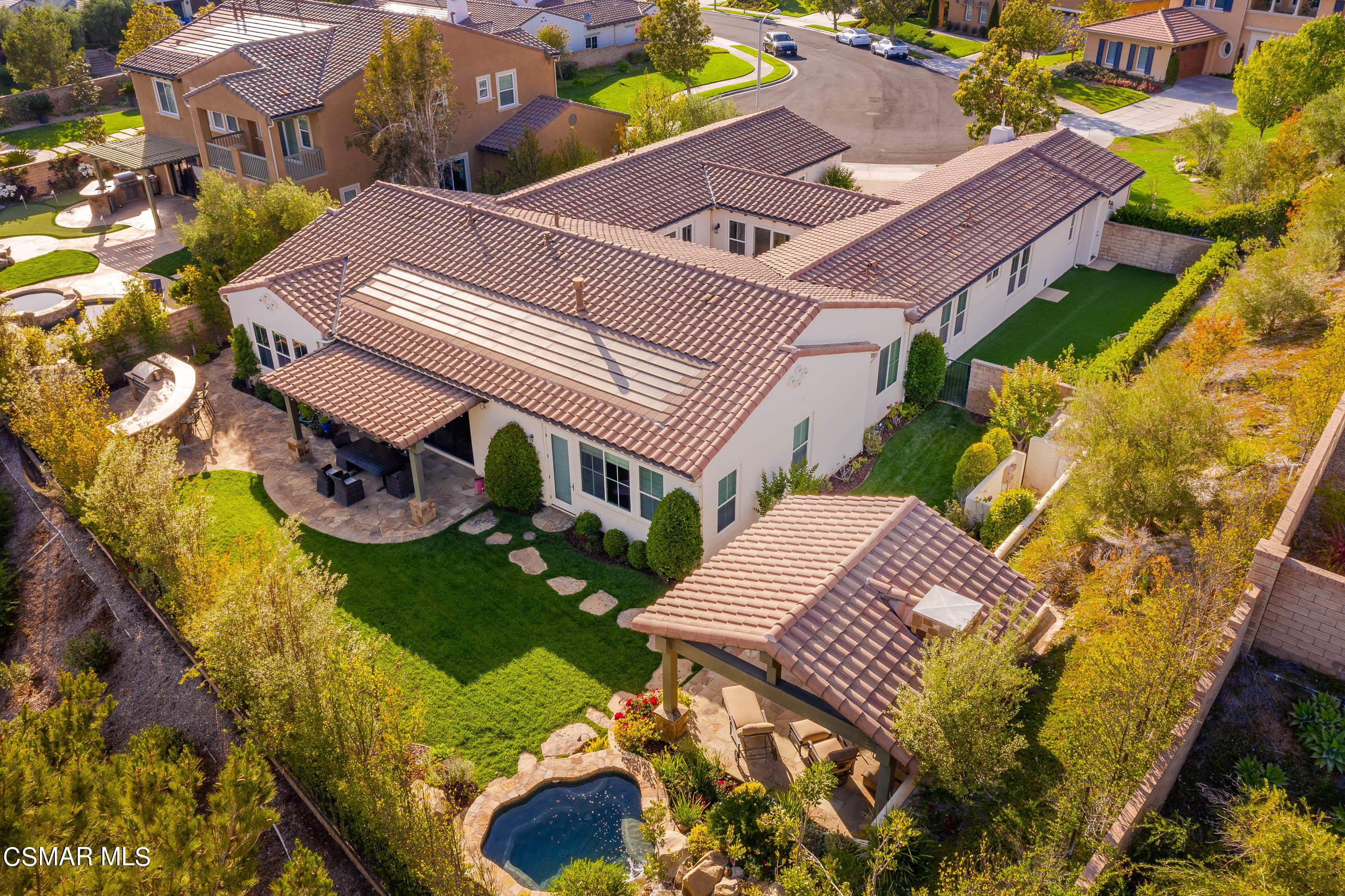 13740 Pinefield Court Moorpark, CA 93021 - Photo 58 of 62 an aerial view of a house with a garden