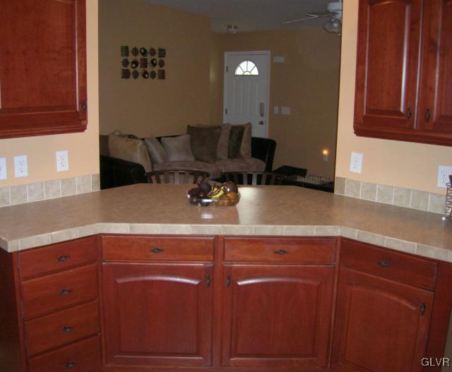 24 Spokane Road Albrightsville, PA 18210 - Photo 10 of 38 View of the kitchen cabinetry and breakfast bar lo