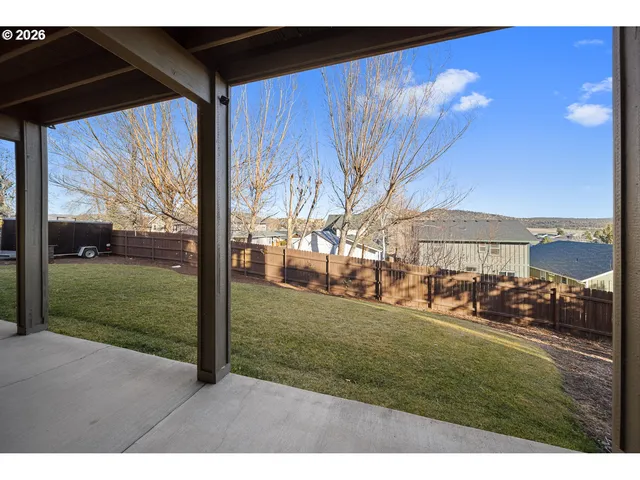 a view of a porch with a yard