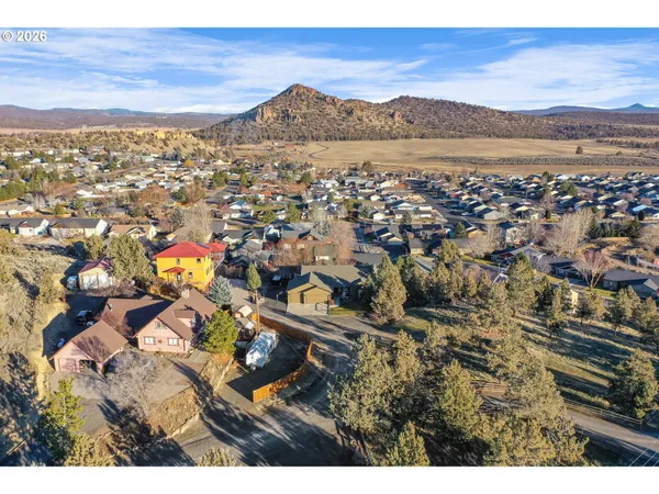 a view of city and mountain