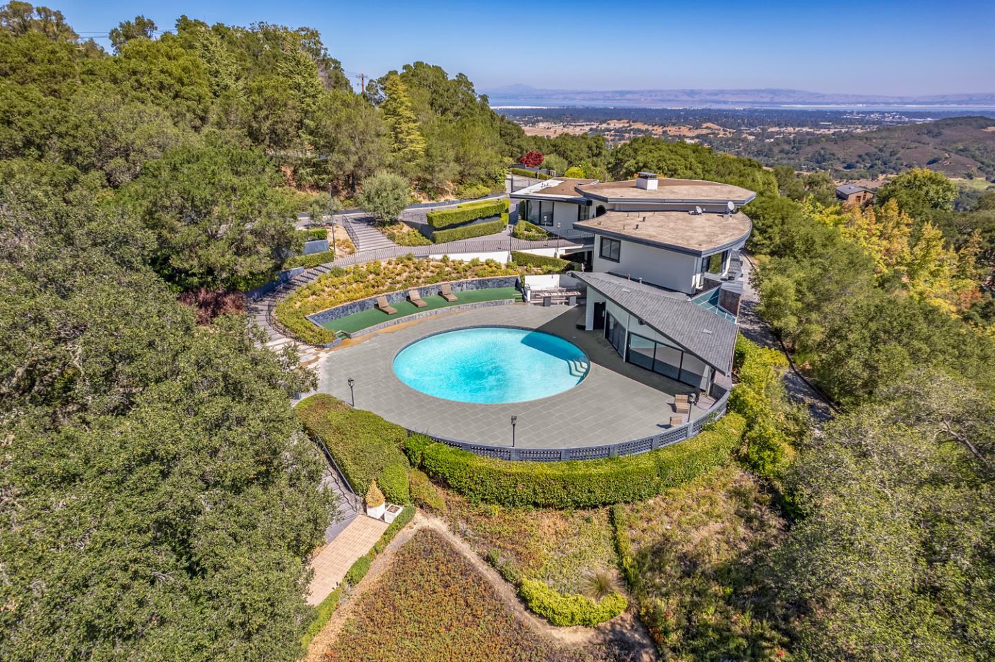 835 La Honda Road Woodside, CA 94062 - Photo 4 of 26 an aerial view of a house with outdoor space