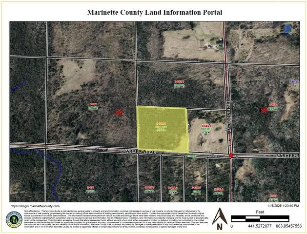 $74,900 | Barker Road, Amberg, WI 54102