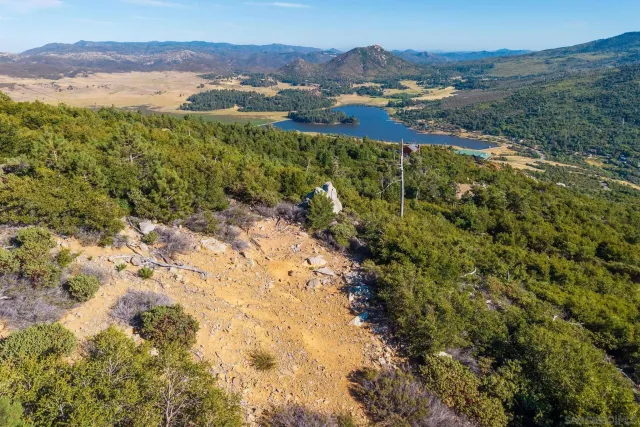a view of lake and mountain