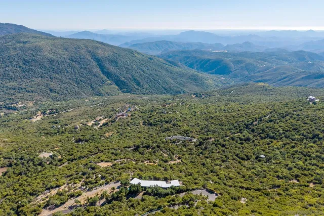 a view of a lush green field