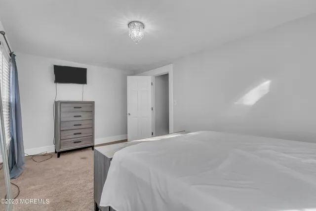 a view of a bedroom with walk in closet