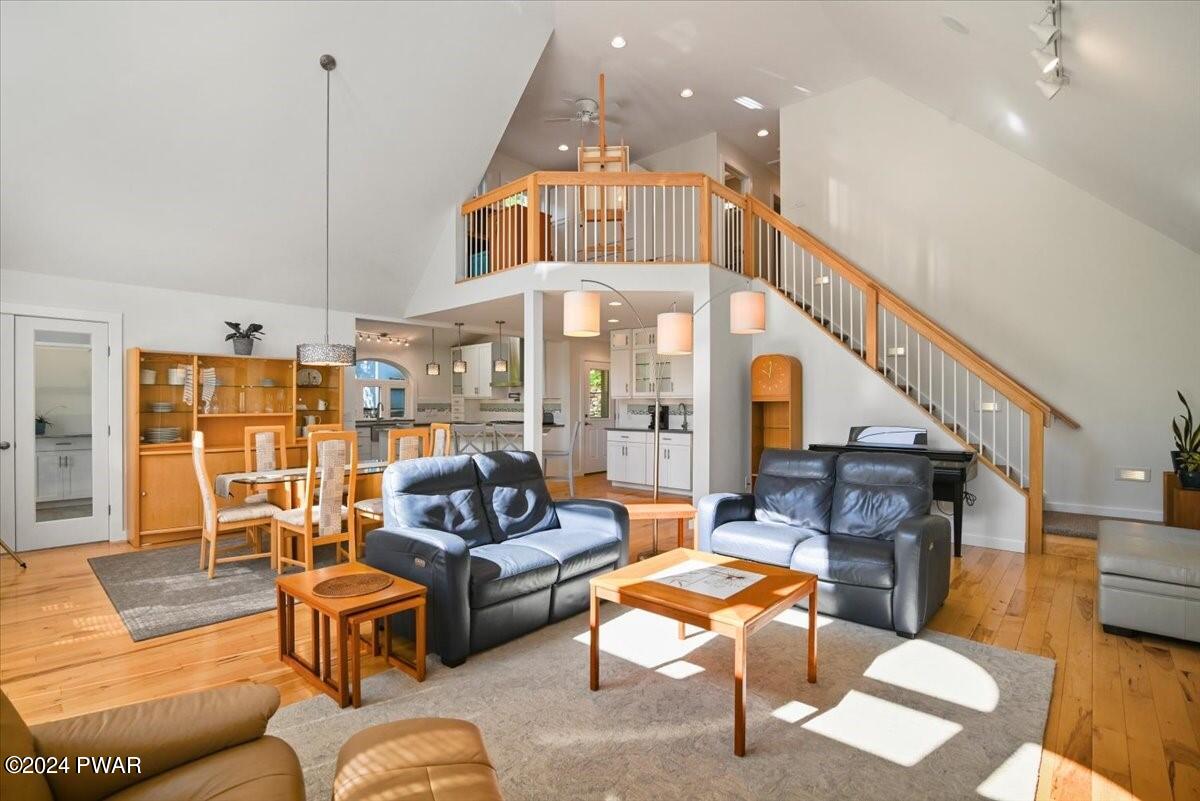 1077 Mustang Road Lake Ariel, PA 18436 - Photo 8 of 68 Living Room stairs to 3rd flr