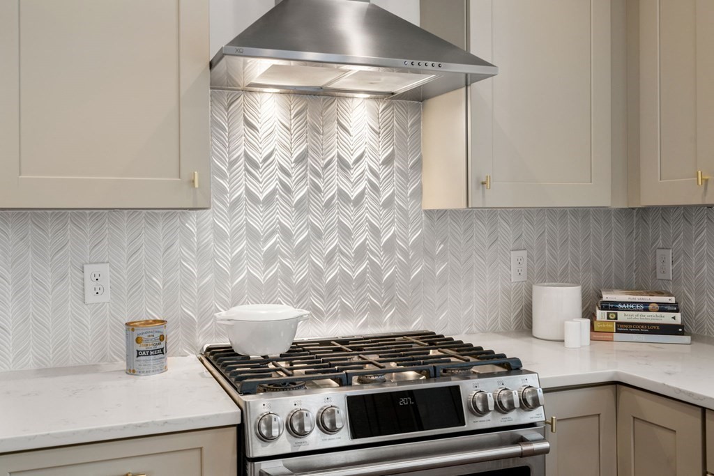 24 Maxfield Street Boston, MA 02132 - Photo 16 of 36 a kitchen with a stove and a white cabinet