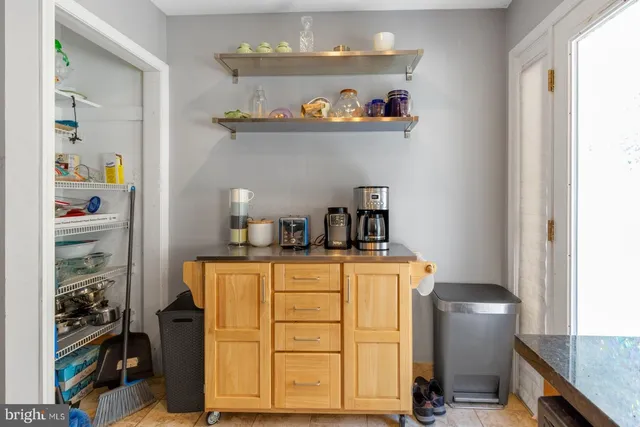 a room with storage and utility