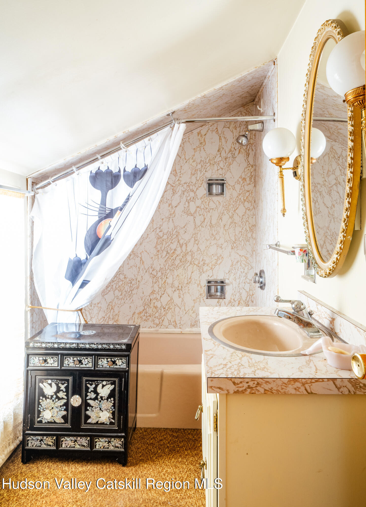 5020 Vega Mountain Road Roxbury, NY 12474 - Photo 22 of 31 a bathroom with a sink and a mirror