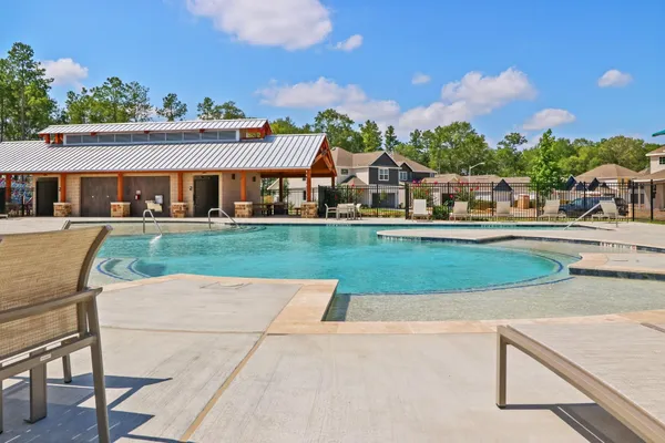 a view of a big yard next to a building