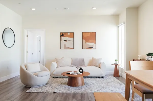 a living room with furniture and a couch