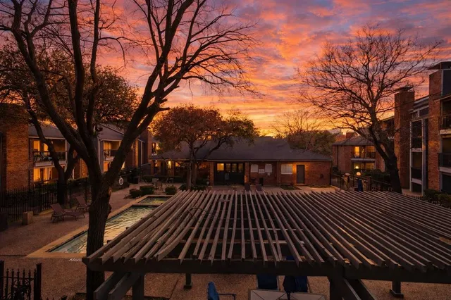 a view of wooden floor in front of house