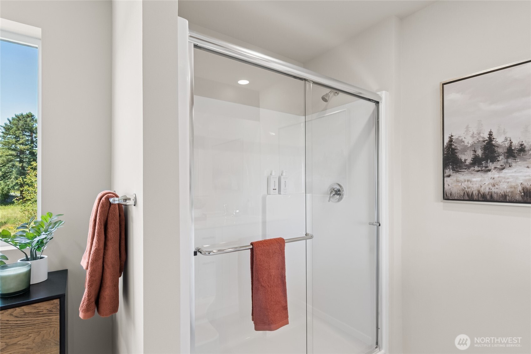 553 Wall Street, Unit 51 Buckley, WA 98321 - Photo 29 of 35 a bathroom with a shower and a shower