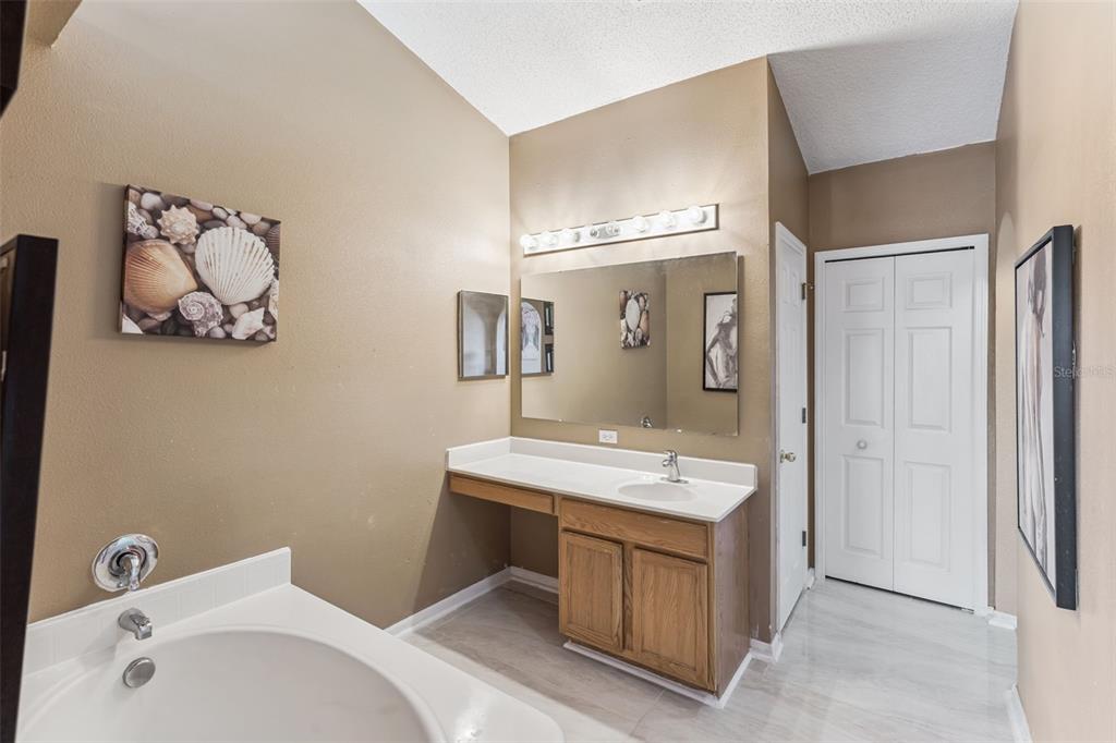 1849 Sunset Ridge Drive Mascotte, FL 34753 - Photo 18 of 29 a bathroom with a sink and a mirror