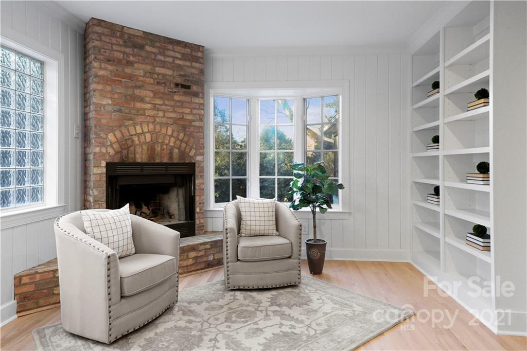 2326 Ferncliff Road Charlotte, NC 28211 - Photo 19 of 48 a living room with furniture and a fireplace