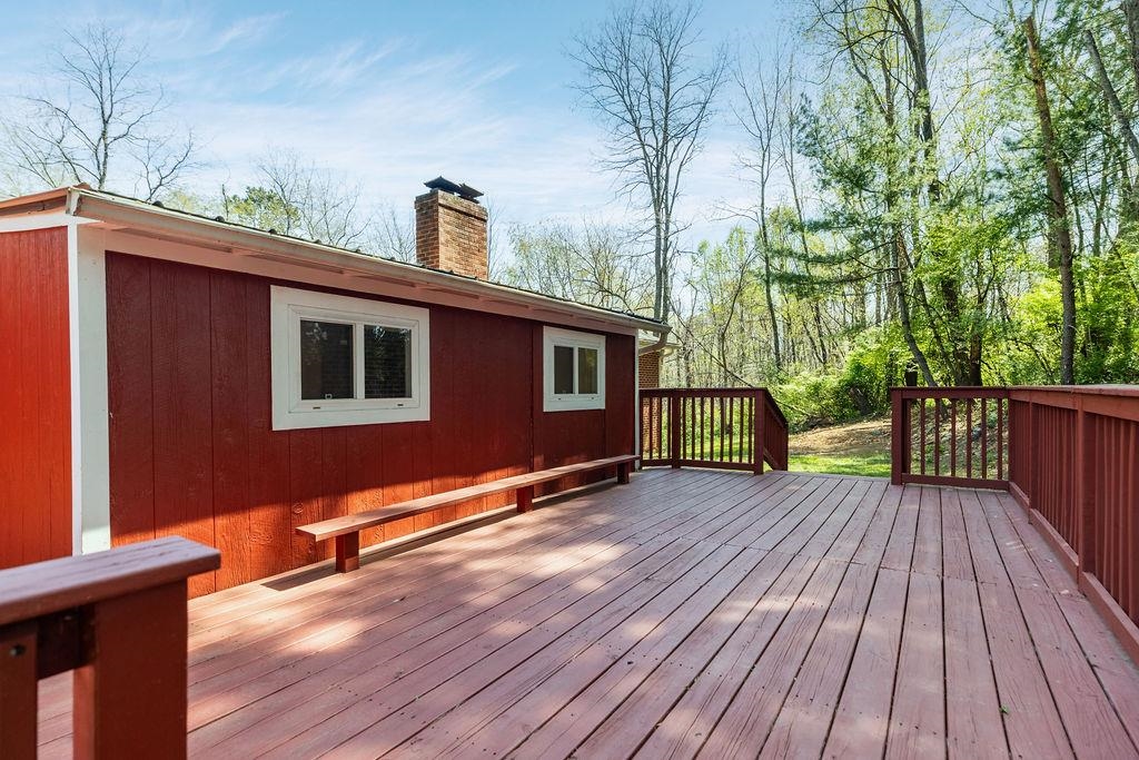 2051 Mt Torrey Road Lyndhurst, VA 22952 - Photo 15 of 67 a view of backyard with deck and wooden floor