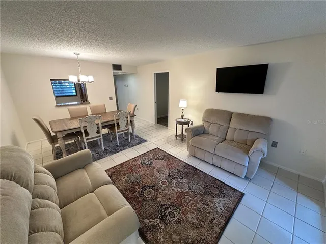 a living room with furniture a rug and a flat screen tv