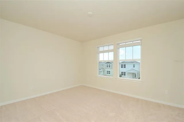 an empty room with a window