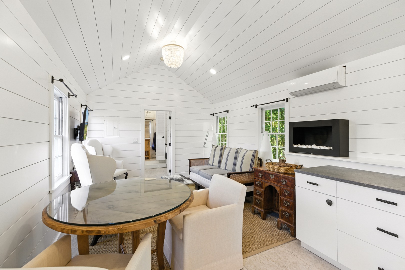 17 New Street Nantucket, MA 02554 - Photo 7 of 31 a view of a livingroom with furniture and a flat screen tv