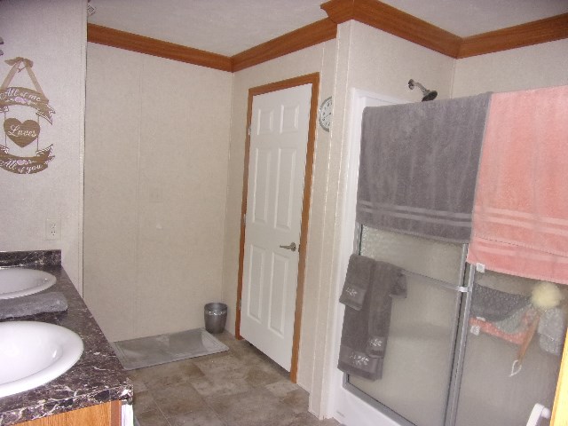 249 Van Road Cranberry, PA 16319 - Photo 43 of 46 a bathroom with a granite countertop sink and a mirror