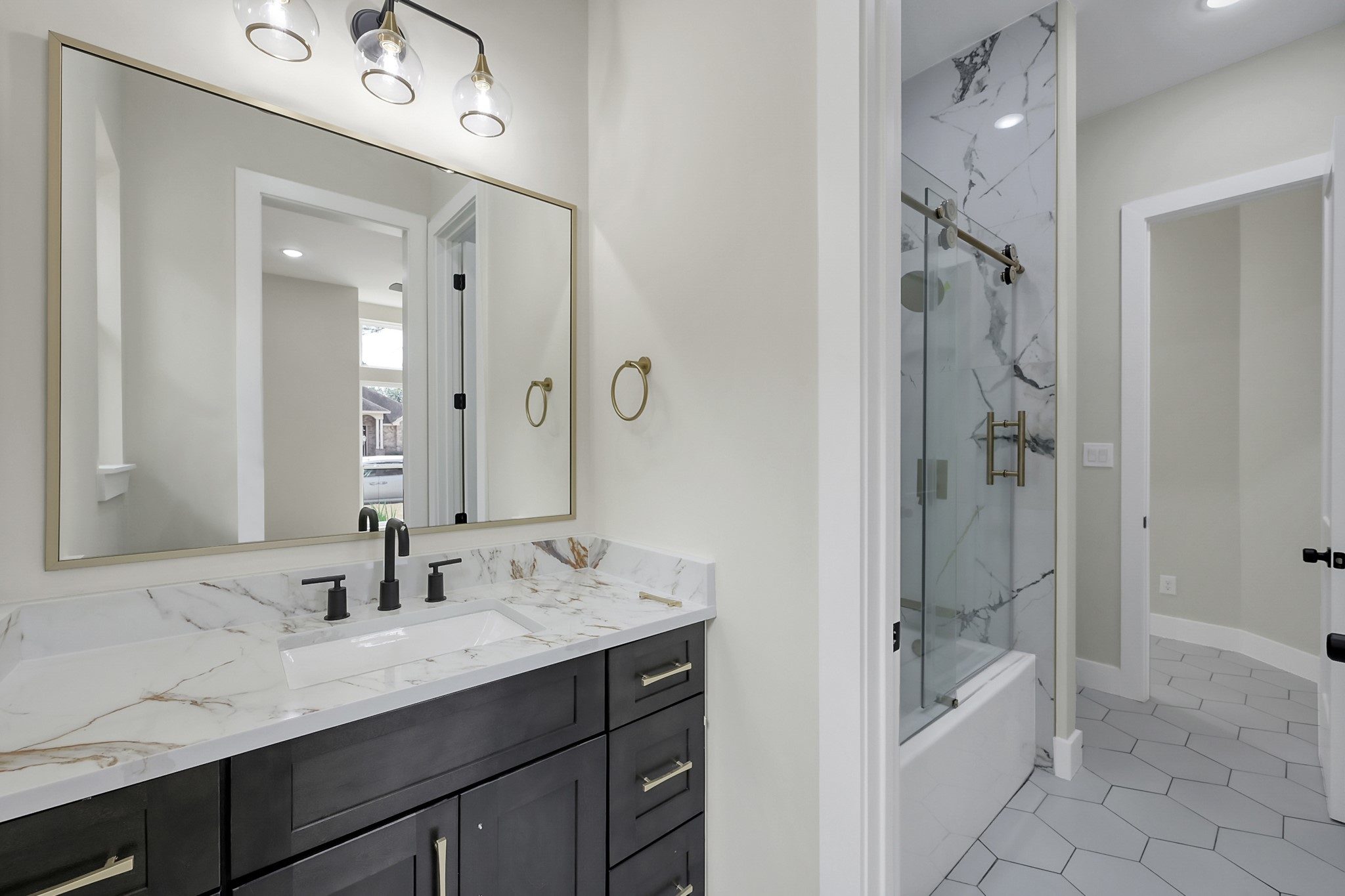 90 Wick Willow Road Montgomery, TX 77356 - Photo 42 of 49 Bedroom three bathroom sink and access to Jack and Jill bathroom