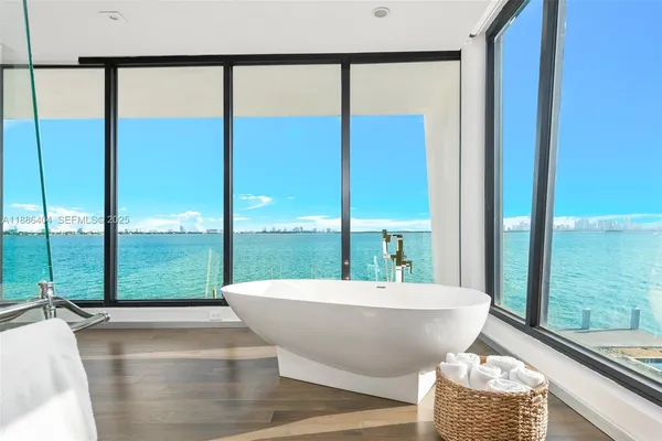 a view of a large window