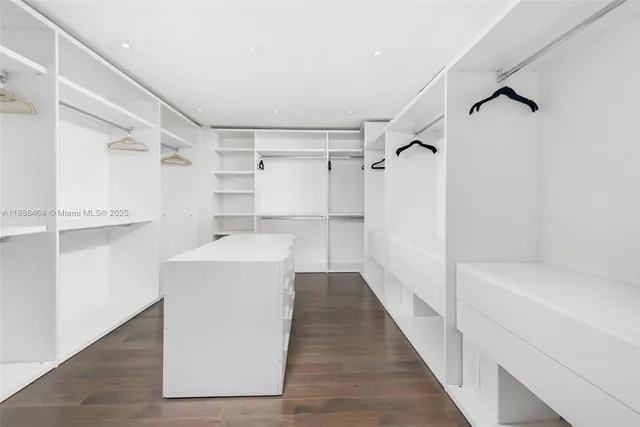a view of a walk in closet