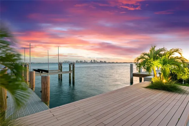 a balcony with view of lake