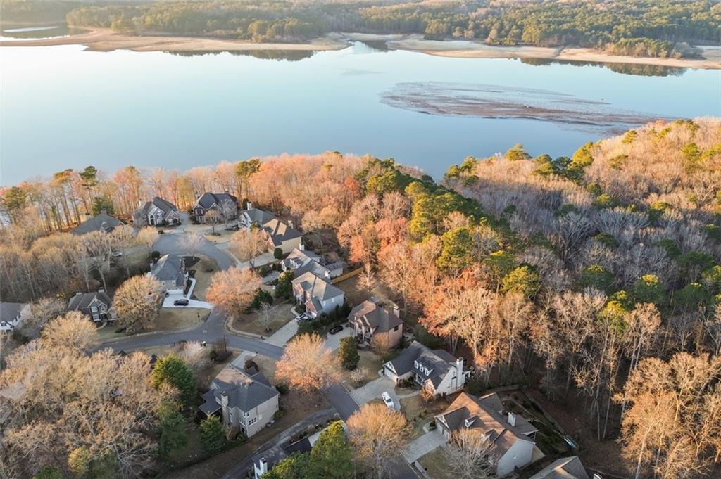 352 Woodbrook Crest Canton, GA 30114 - Photo 50 of 53 a backyard of a house with a lake view