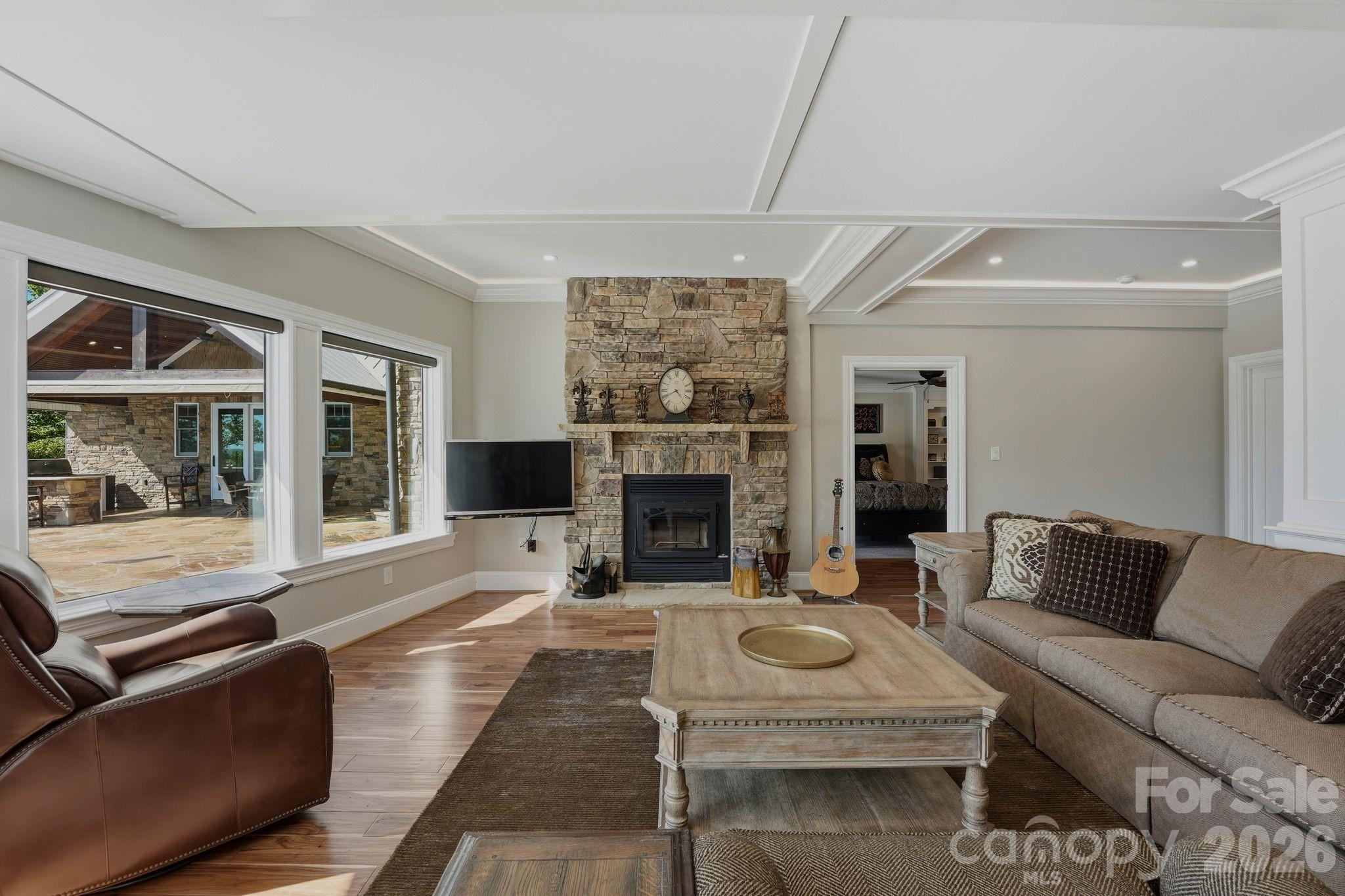 605 Recore Rdg Road Bessemer City, NC 28016 - Photo 22 of 47 a living room with furniture and a fireplace